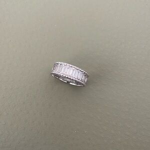 Judith Ripka Sterling Silver CZ Wedding Band